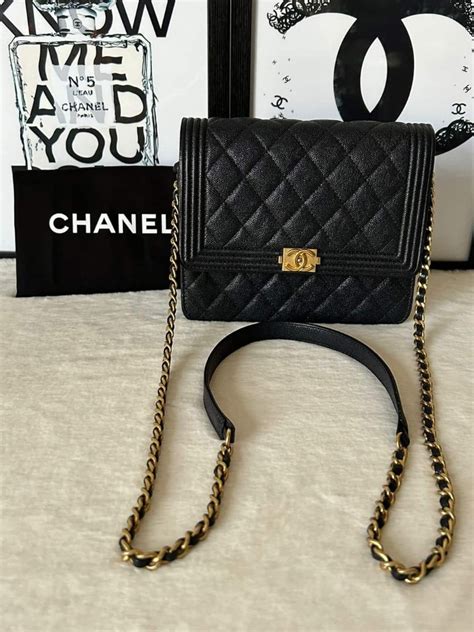 chanel boy square woc|chanel wallet on chain price.